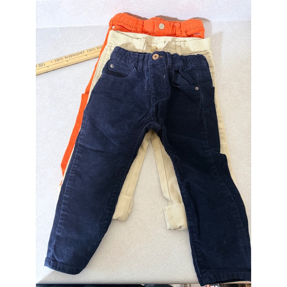 Zara Polo Ralph Lauren Toddler Boys Pants Bundle Corduroy Chino Navy Khaki 2T 3T